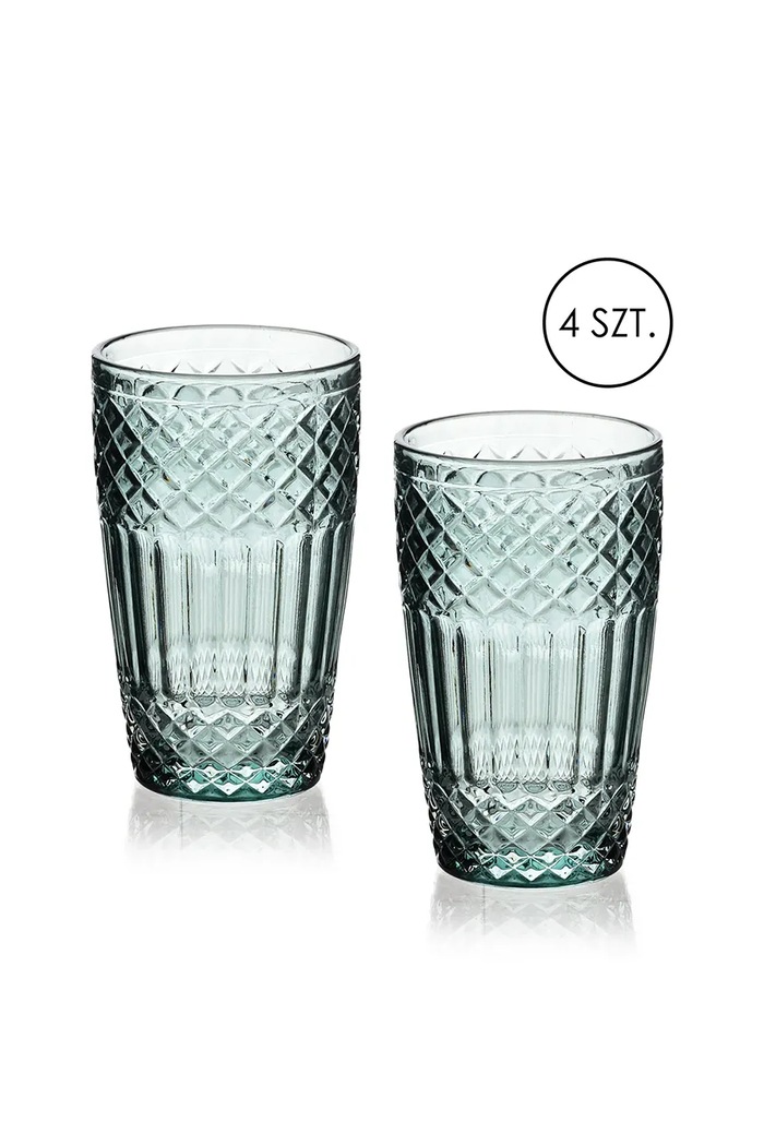 Sada pohárov Affek Design Ella 370 ml 4-pak tyrkysová HTIA8081.SR