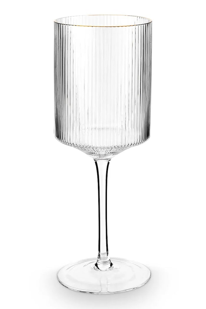vtwonen pahar de vin Gold Rim 400 ml pachet de 4 transparent 52132001