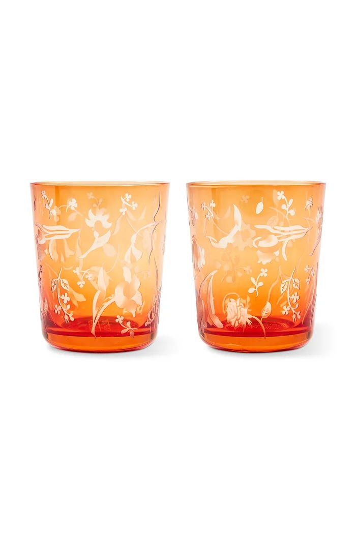 Sada pohárov Pols Potten scattered flower 250 ml 2-pak oranžová 140.230.231