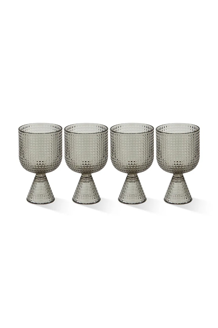 Sada pohárov na víno Pols Potten Rooftop 390 ml 4-pak sivá 140.230.220