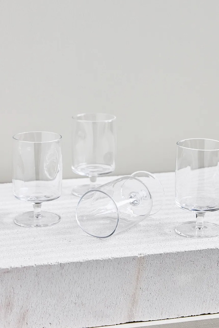 House Doctor set de pahare cu picior pentru vin 7,3 x 7 x 13,2 cm 900002099 transparent AA00