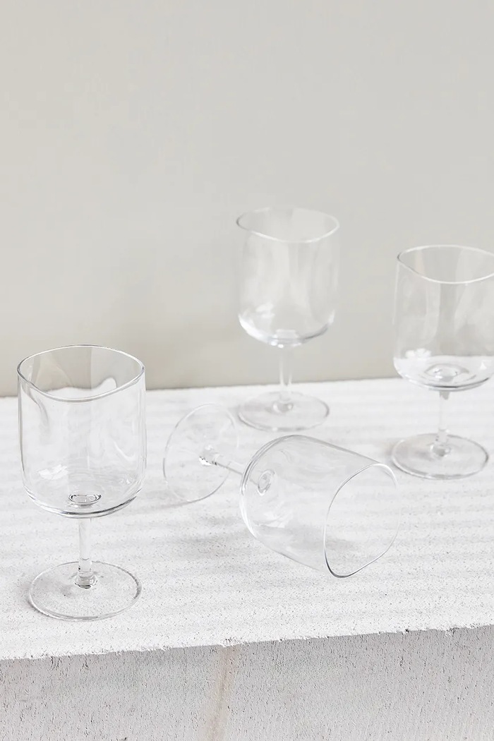 House Doctor set de pahare cu picior pentru vin 8 x 7,7 x 16 cm 900002107 transparent AA00