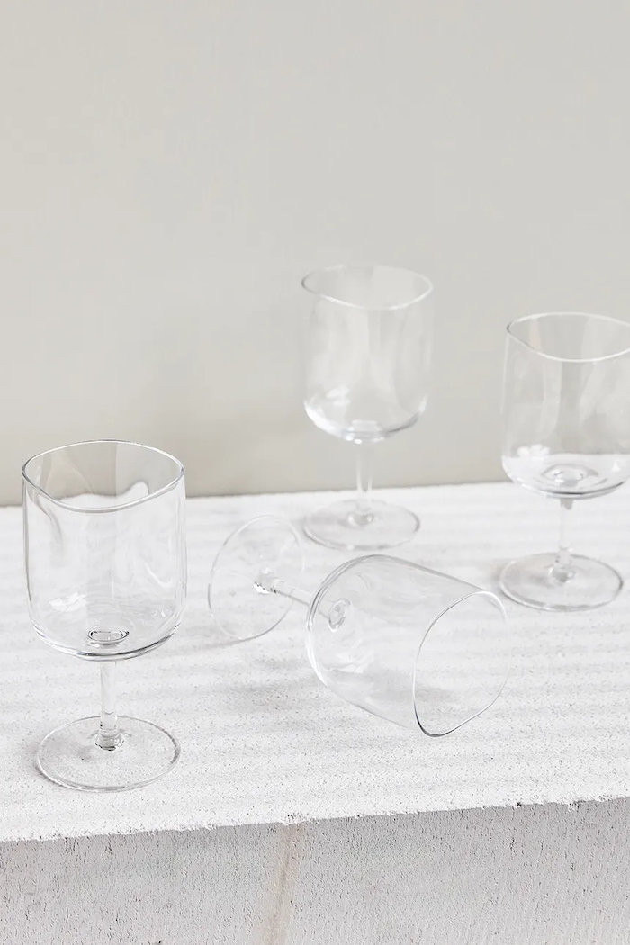 House Doctor set de pahare cu picior pentru vin 8 x 7,7 x 16 cm 900002107 transparent AA00