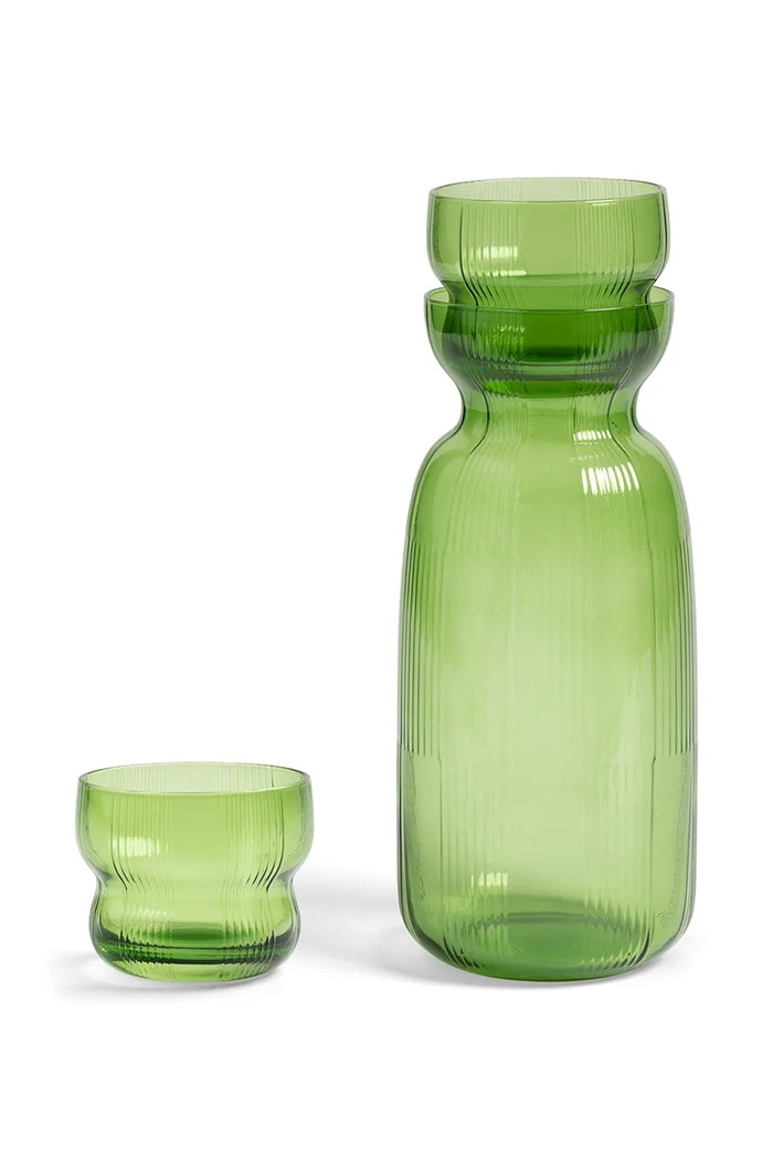 &k Amsterdam un set de ochelari din sticlă colorată 0,15 l 363.02 verde AA00