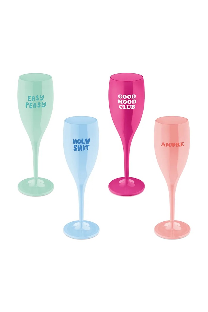 Koziol zestaw kieliszków do szampana z tworzywa sztucznego 100 ml multicolor 6300100
