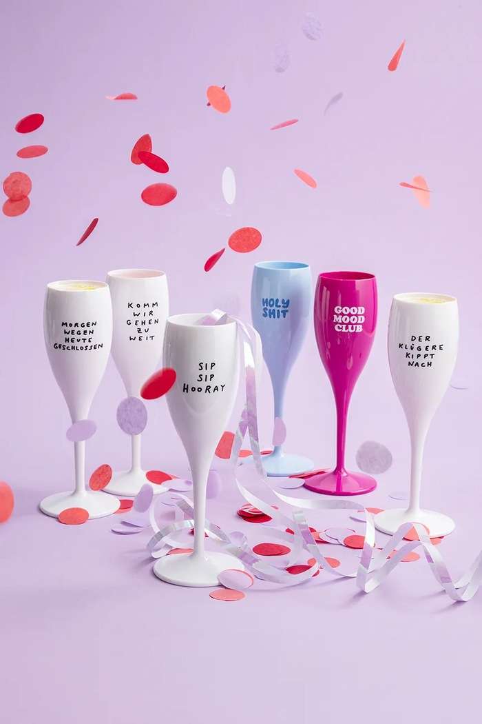 Koziol zestaw kieliszków do szampana z tworzywa sztucznego 100 ml multicolor 6300100