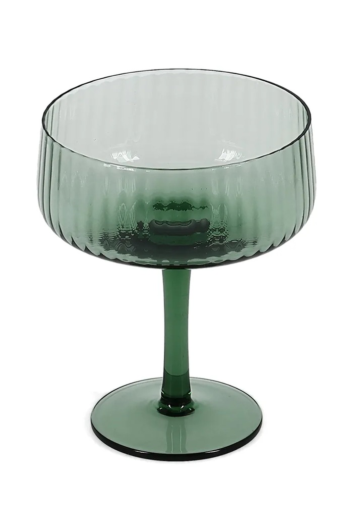 S|P Collection komplet kozarcev na peclju za šampanjec iz barvanega stekla 230 ml 856042 zelena AA00