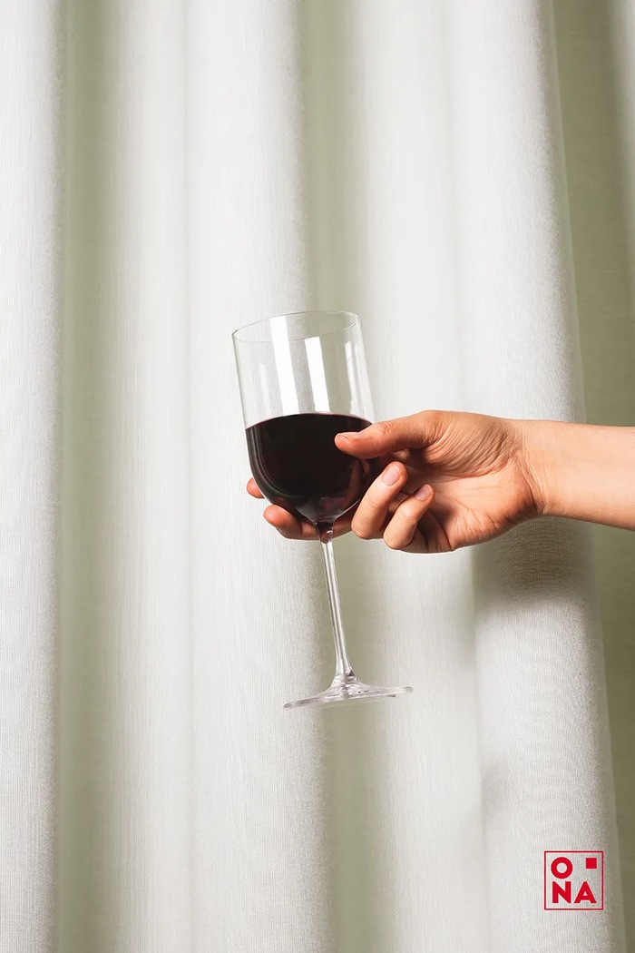 ONA komplet kozarcev na peclju za vino iz stekla 400 ml transparentna 704330