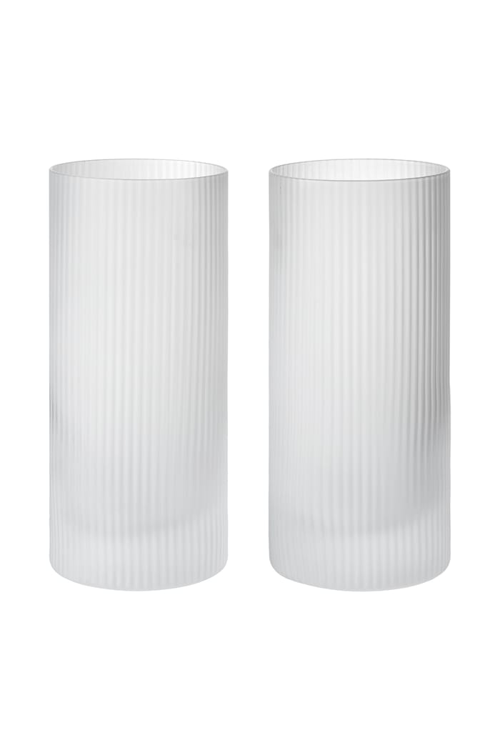 Ferm Living Zestaw szklanek ze szkła Ripple biały 1104274211