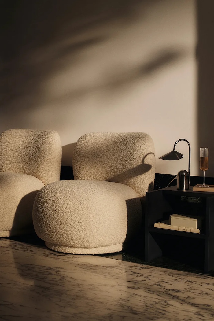 Zestaw kieliszków do szampana ze szkła Ripple Ferm Living szary 1104271424
