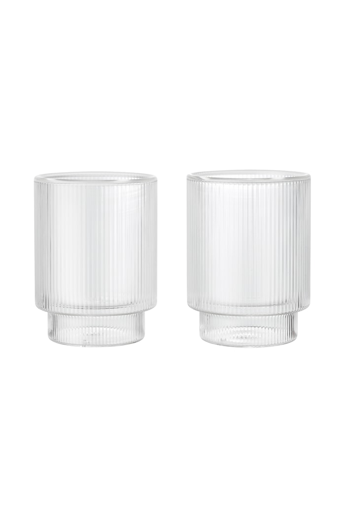 Ferm Living Sada pohárov zo skla Ripple priesvitná 1104274310