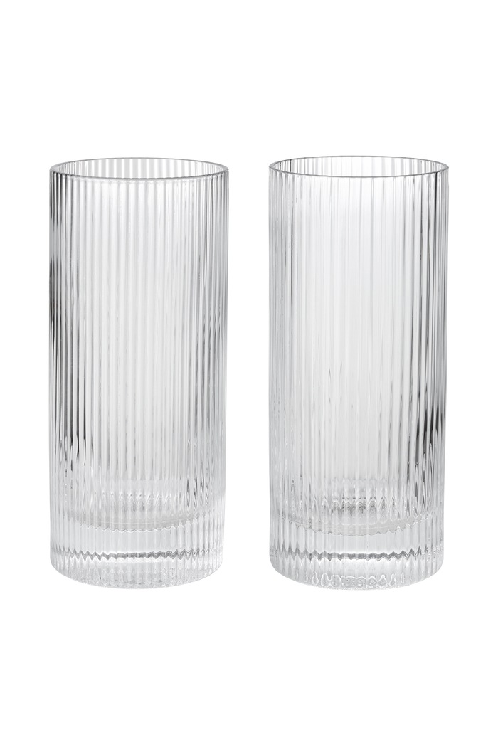 Ferm Living Zestaw szklanek ze szkła Ripple transparentny 1104274210