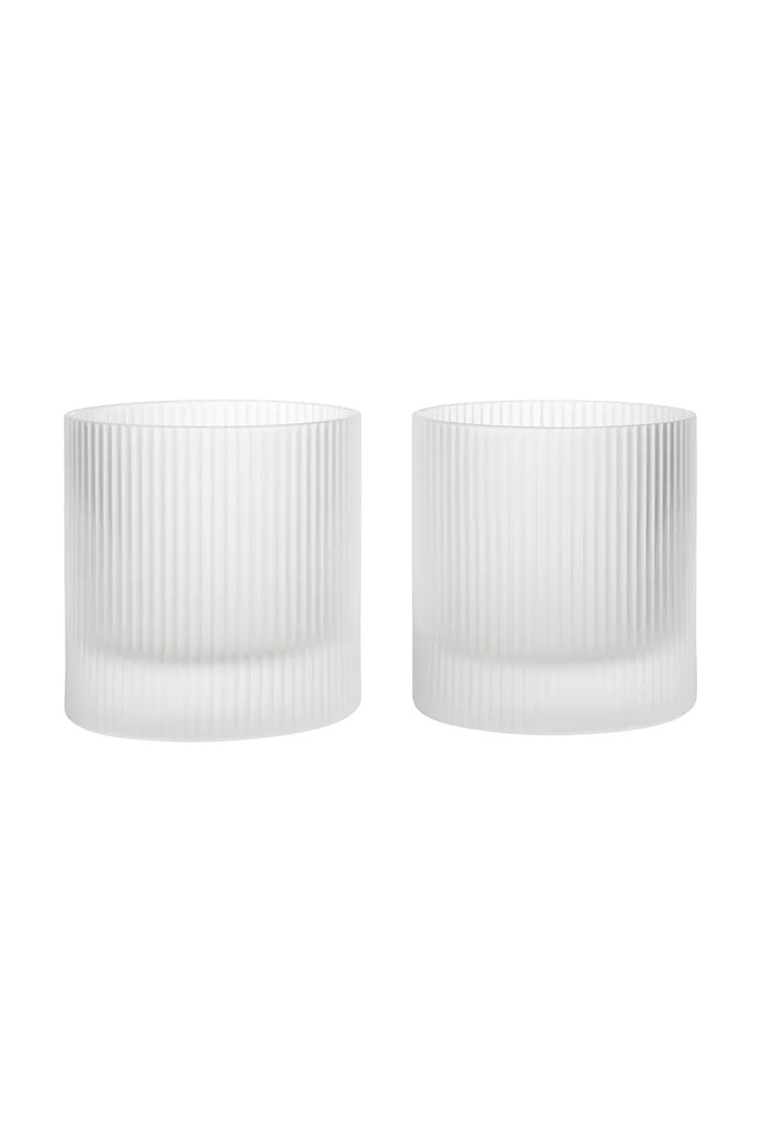 Ferm Living Zestaw szklanek ze szkła biały 1104270636
