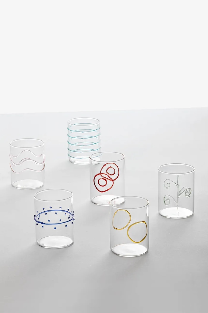 Ichendorf Milano Zestaw szklanek ze szkła borokrzemianowego Deco Arlecchino 300 ml 009352007AR transparentny AA00