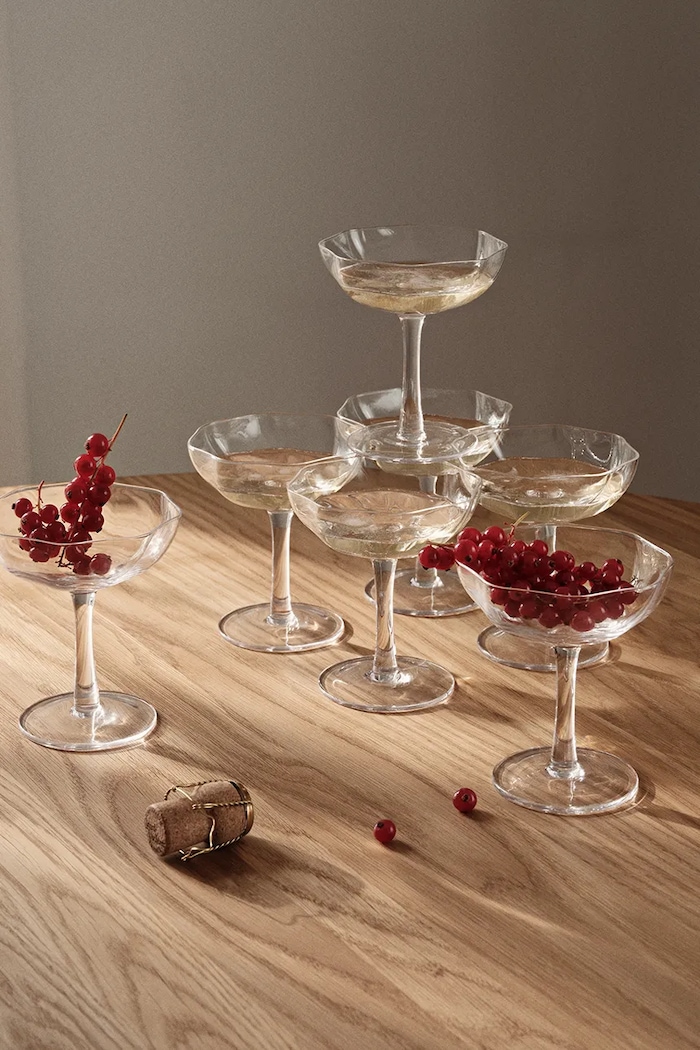 Broste Copenhagen Kieliszek do szampana ze szkła dmuchanego Limfjord 175 ml 14496273 transparentny AA00