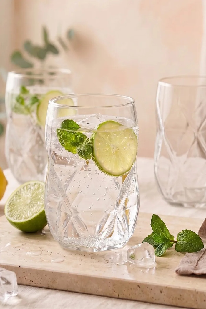 Vialli Design zestaw szklanek ze szkła borokrzemianowego 400 ml 32071 transparentny AA00
