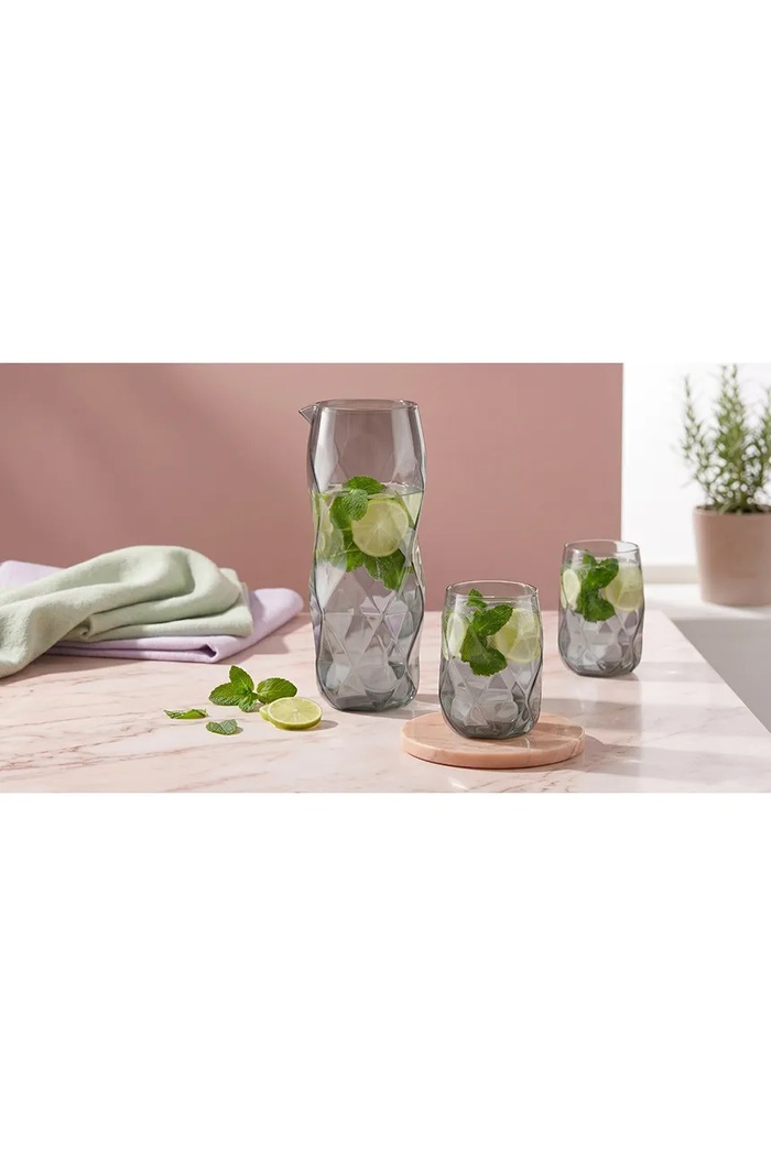 Kuchnia i bar Vialli Design Zestaw do serwowania napojów ze szkła borokrzemianowego 32200 czarny