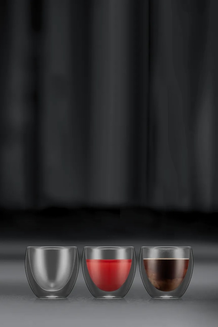 Bodum set de cești pentru espresso din sticlă borosilicată Pavina 0,08 l 4557..10..12 transparent AA00
