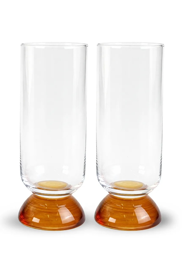 Byon Zestaw szklanek ze szkła dmuchanego 380 ml pomarańczowy 5263908404