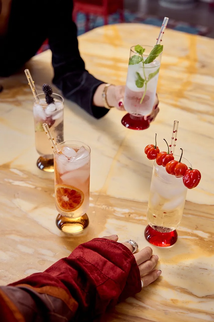 Kuchnia i bar Byon Zestaw szklanek ze szkła dmuchanego 380 ml 5263908404 pomarańczowy