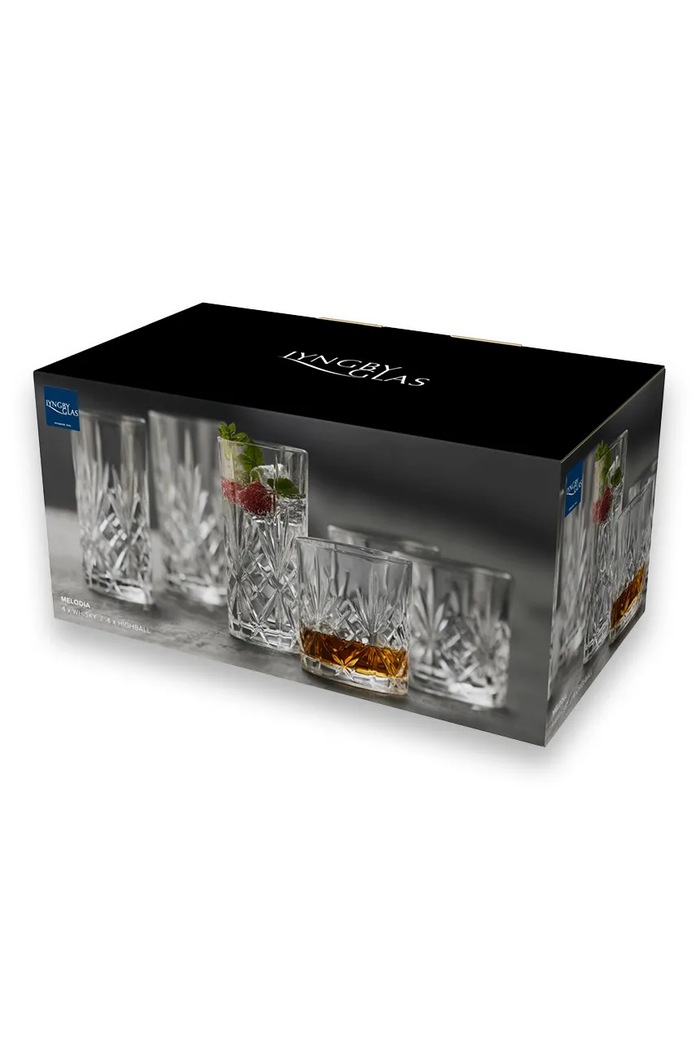 Lyngby Glas zestaw szklanek do whiskey ze szkła kryształowego 36058 transparentny AA00
