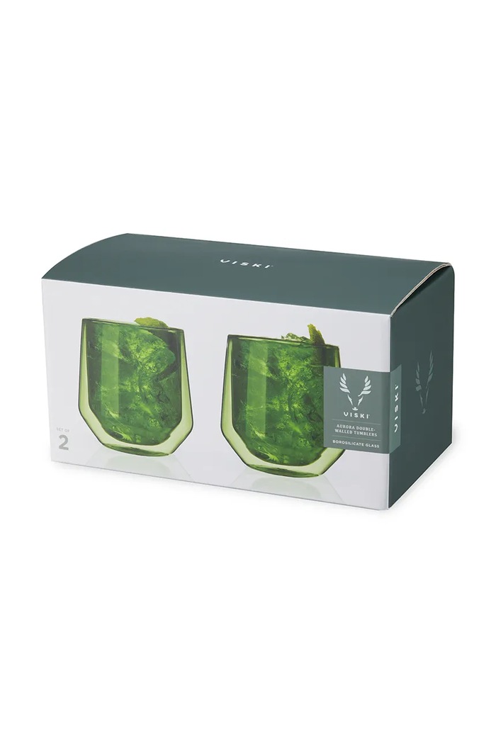 Kuchnia i bar Viski zestaw szklanek ze szkła borokrzemianowego 270 ml V11189 zielony