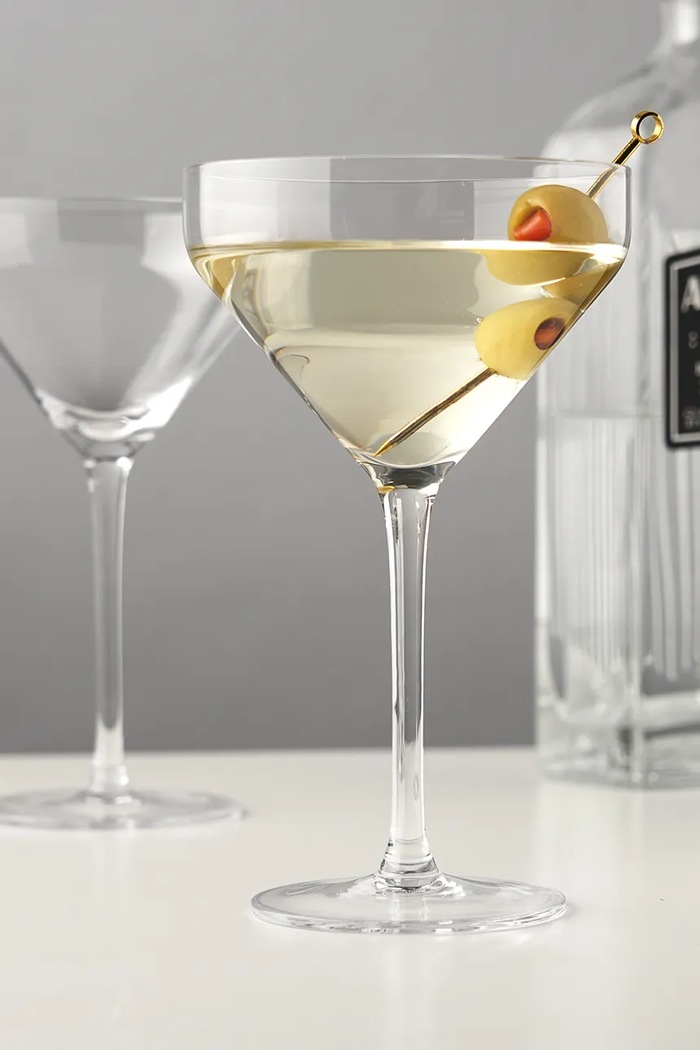 Viski zestaw kieliszków do koktajli ze szkła 270 ml transparentny V1083