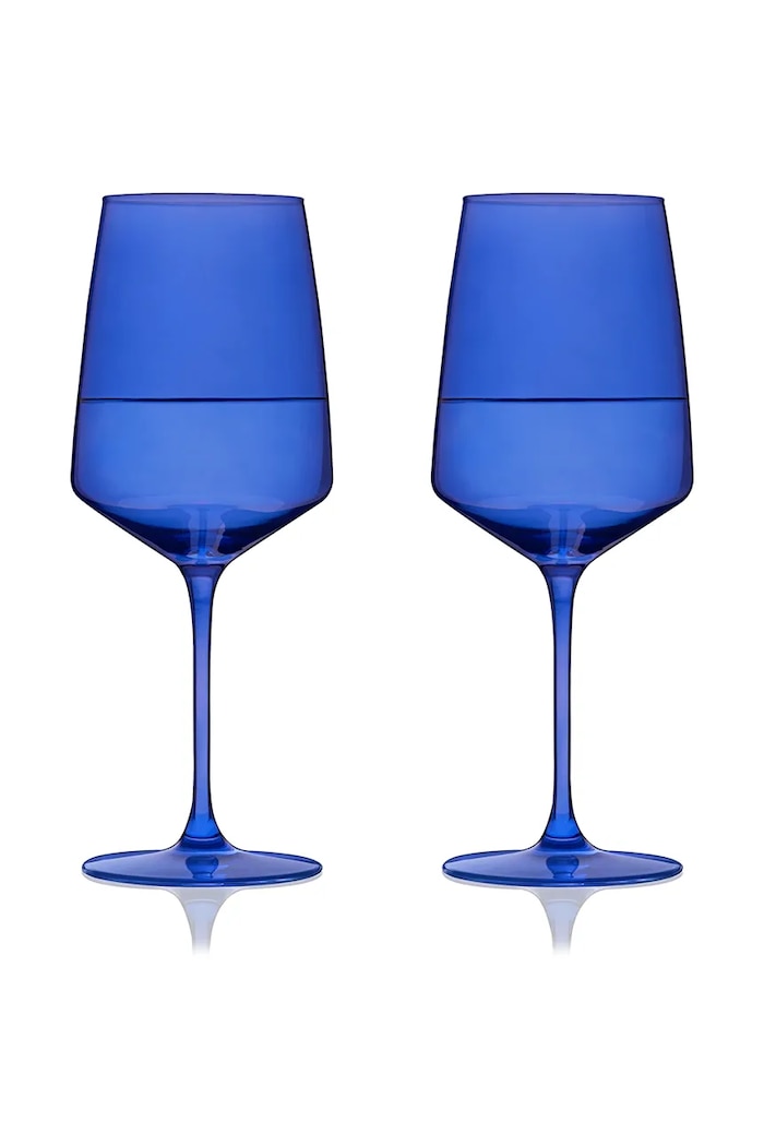 Viski zestaw kieliszków do wina ze szkła barwionego 650 ml V11266 granatowy AA00