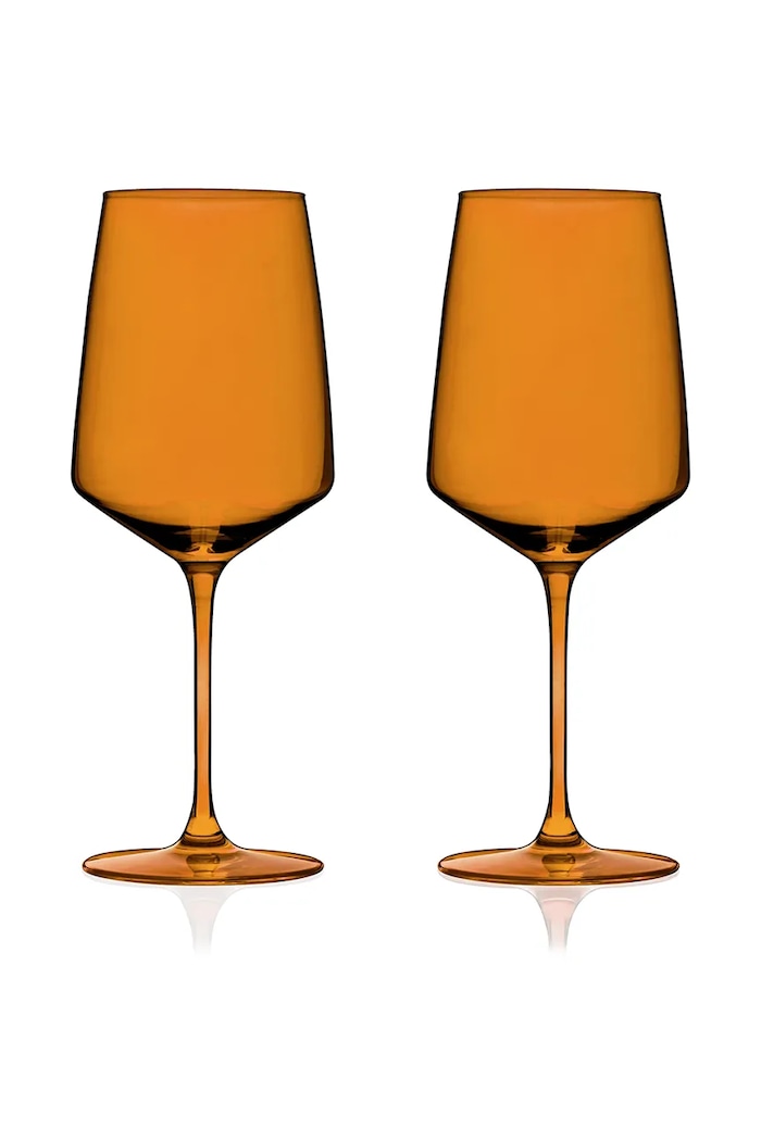 Viski zestaw do przyrządzania koktajli ze szkła 650 ml pomarańczowy V11265