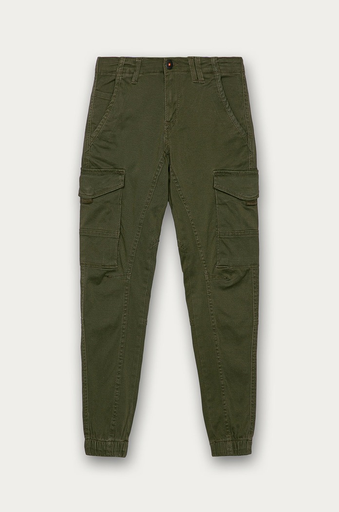 Jack & Jones - Dětské kalhoty 128-176 cm s elastanem zelená 12151639