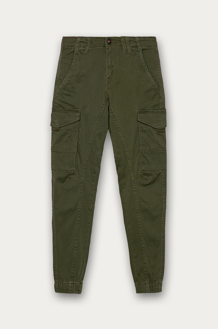 Jack & Jones - Dětské kalhoty 128-176 cm s elastanem zelená 12151639
