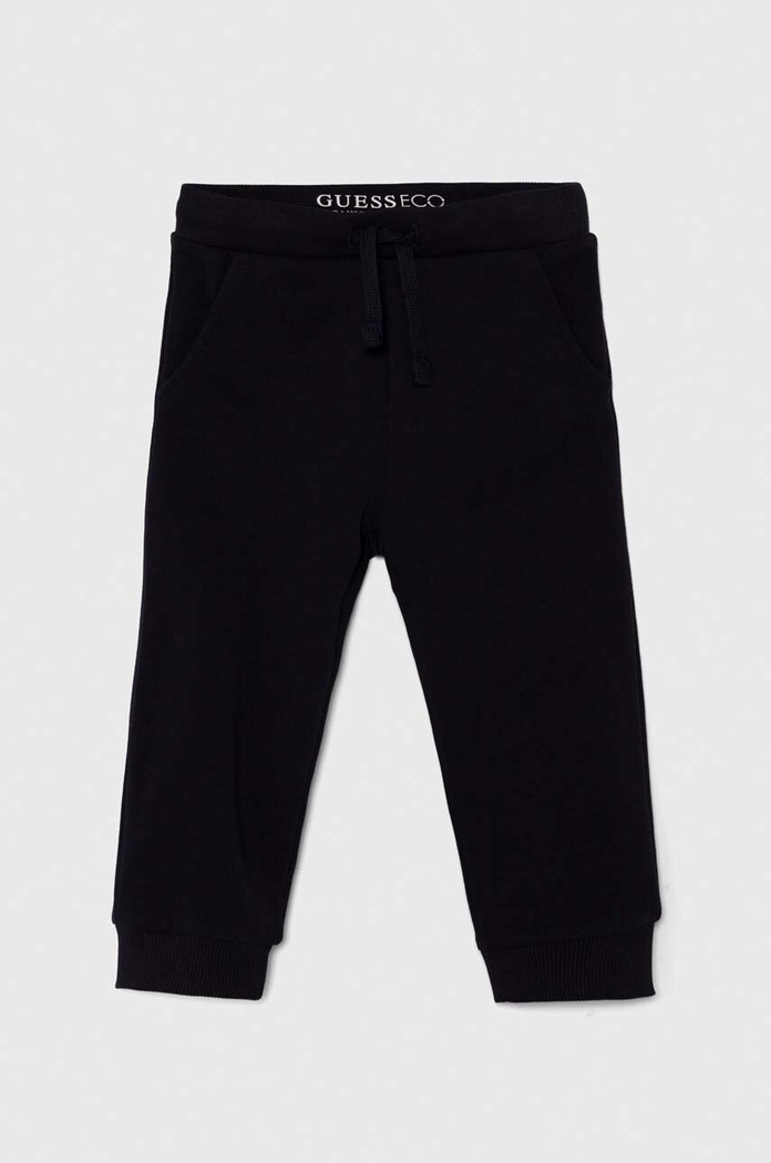 Detské bavlnené tepláky Guess bavlna tmavomodrá N93Q17.KAUG0.9BYH