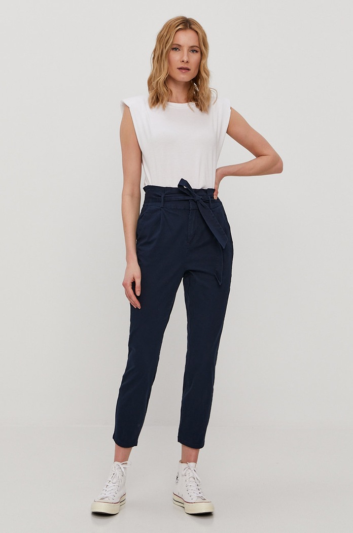 Nohavice Vero Moda s elastanom tmavomodrá 10216704