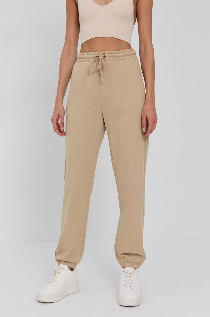 Vero Moda Spodnie dzianina beżowy 10252961.WhitePeppe