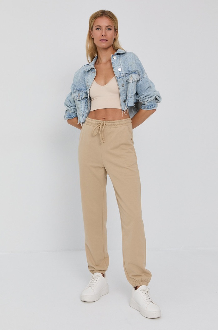 Vero Moda Spodnie 10252961.WhitePeppe beżowy AA00