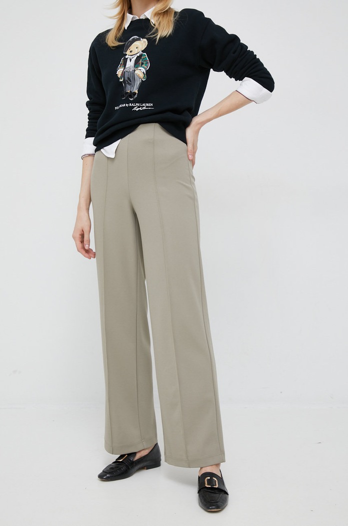 Vero Moda spodnie z elastanem zielony 10257168.LaurelOak