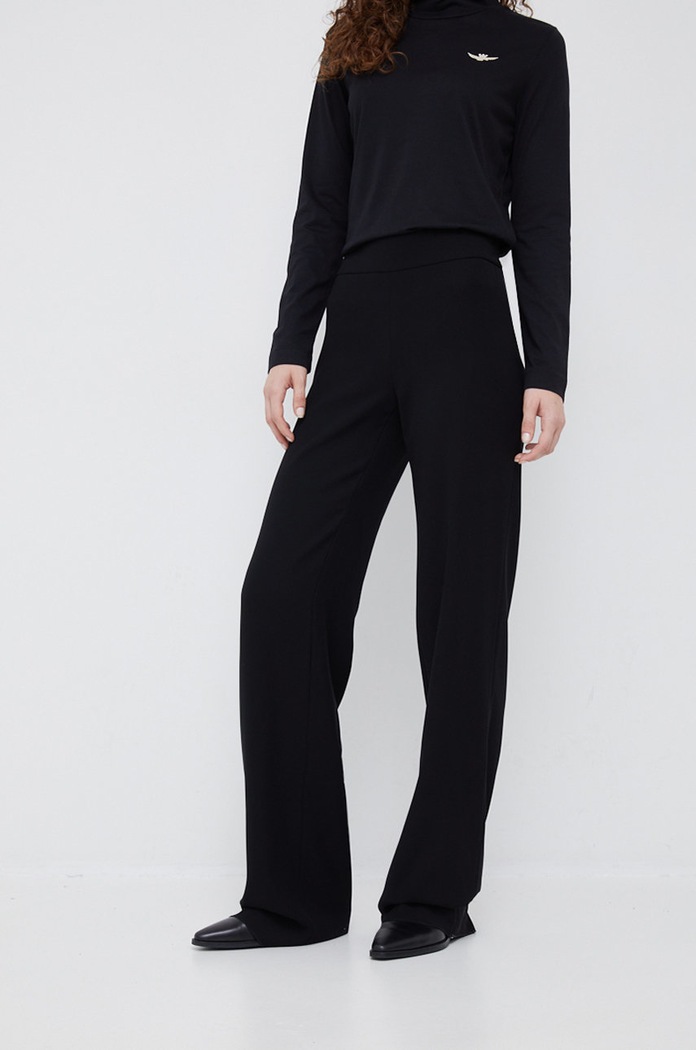 Emporio Armani pantaloni drept negru 8N2P05.2NWAZ.NOS