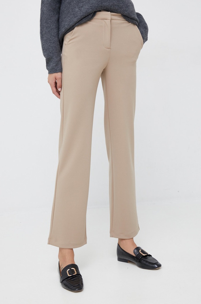 Kalhoty Vero Moda medium béžová 10255128.SilverMink