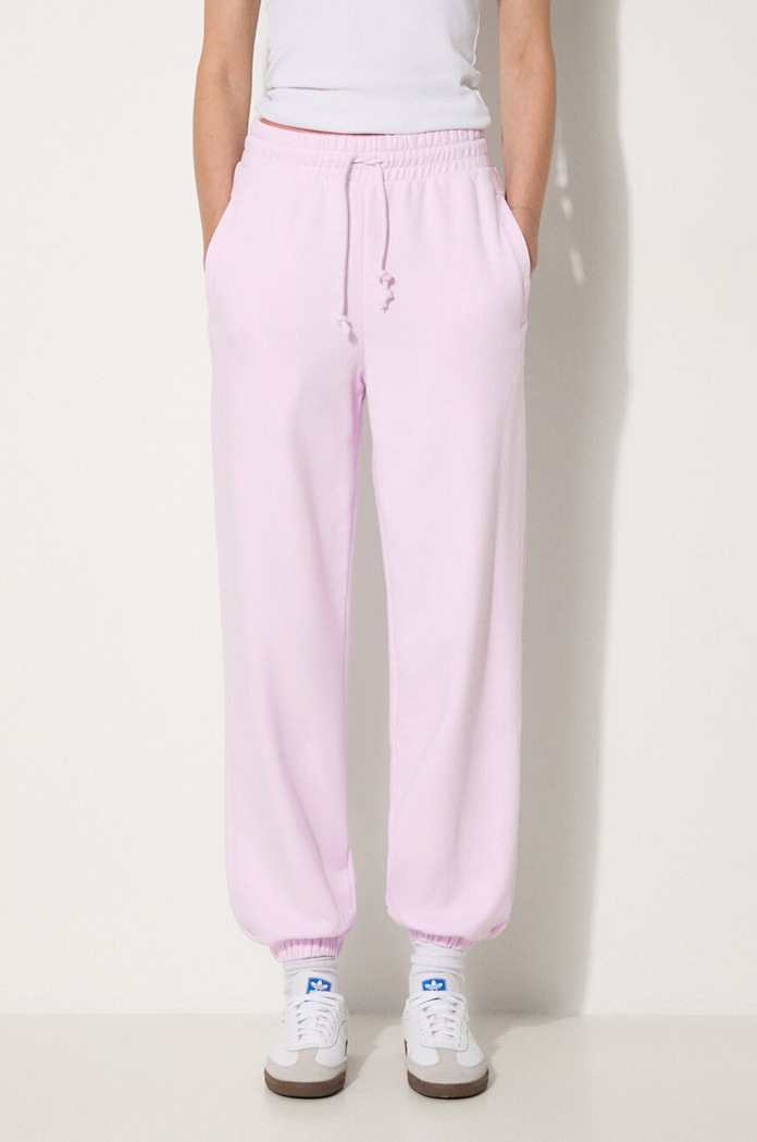 adidas Originals spodnie dresowe dzianina fioletowy HU1621