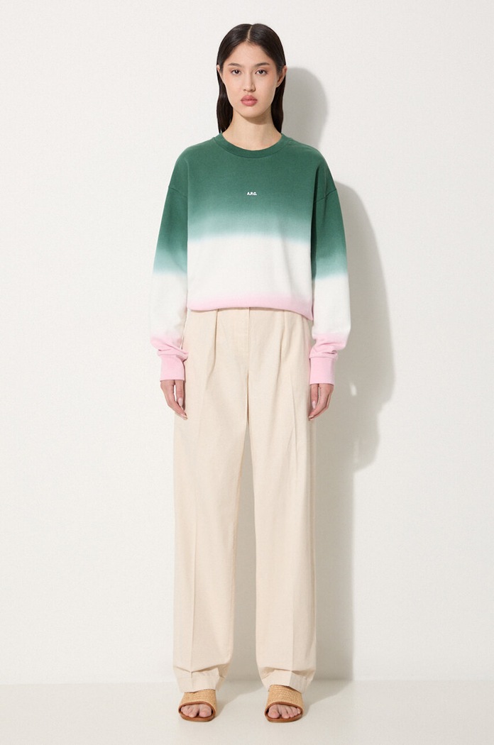Бавовняні штани A.P.C. Grand Pantal Camila COEPY.F08401 бежевий AA00