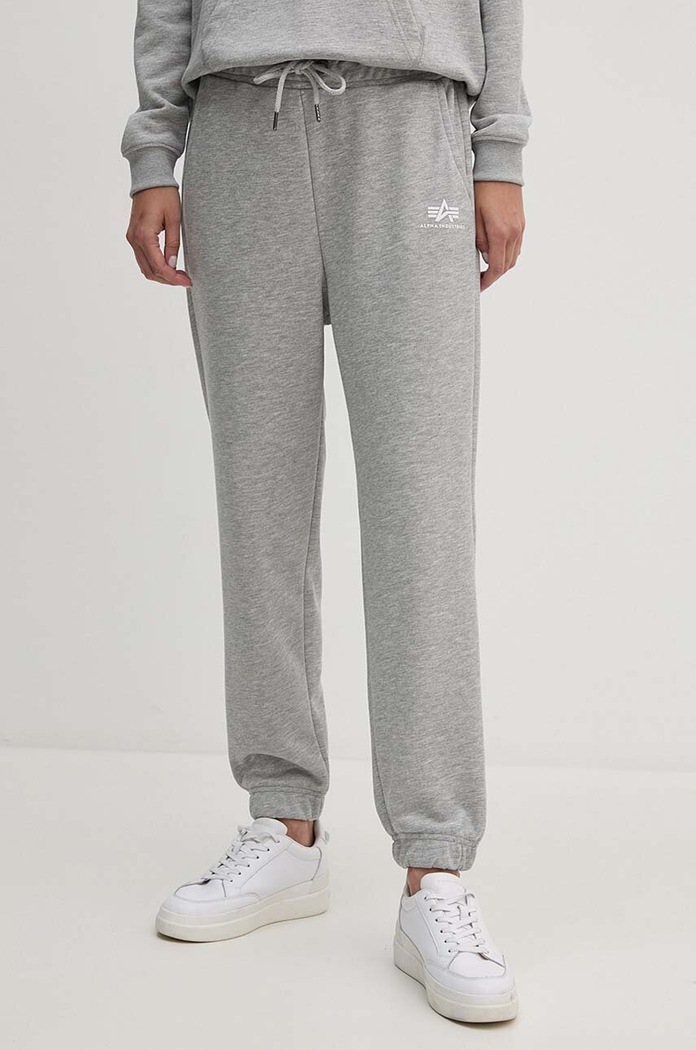 Tepláky Alpha Industries pletenina šedá 116051.230