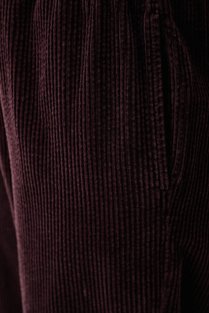 Spodnie damskie sztruksowe American Vintage PADO137 fioletowy