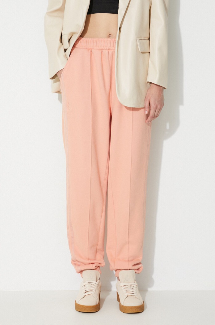 adidas Originals pantaloni de trening din bumbac x Ivy Park bumbac portocaliu H61691.