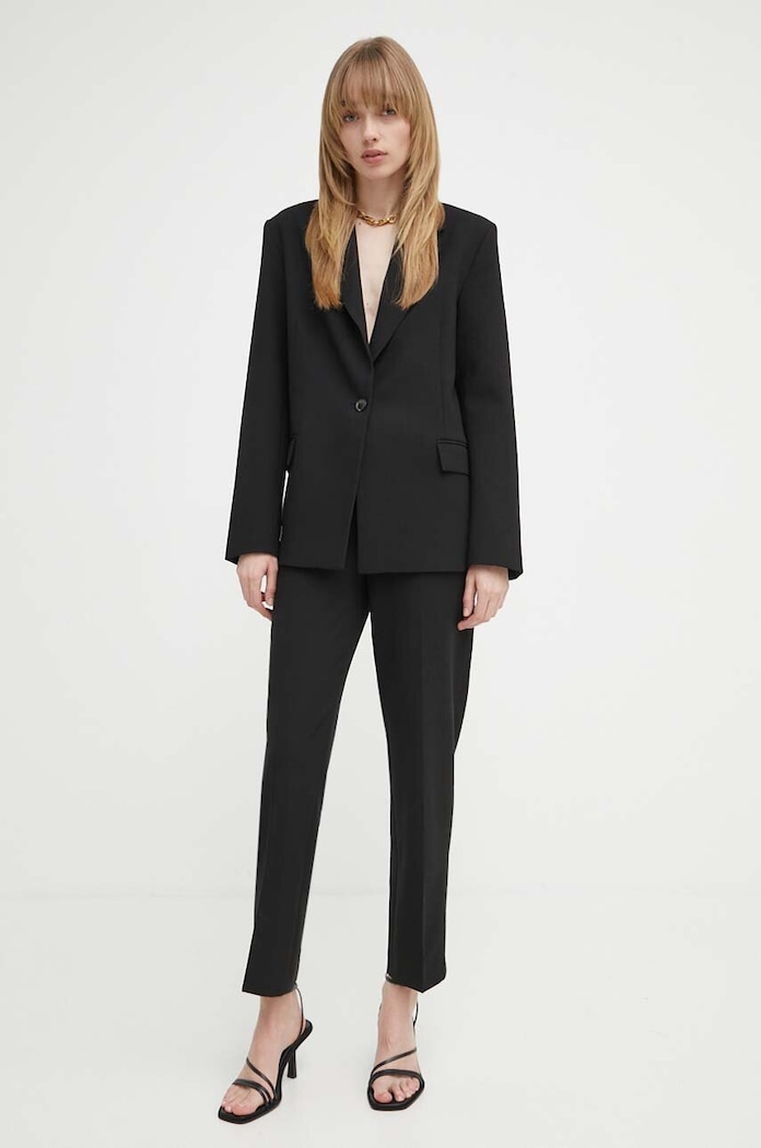 Hlače 2NDDAY Anny - Attired Suiting 2ND s elastinom crna 2000162119