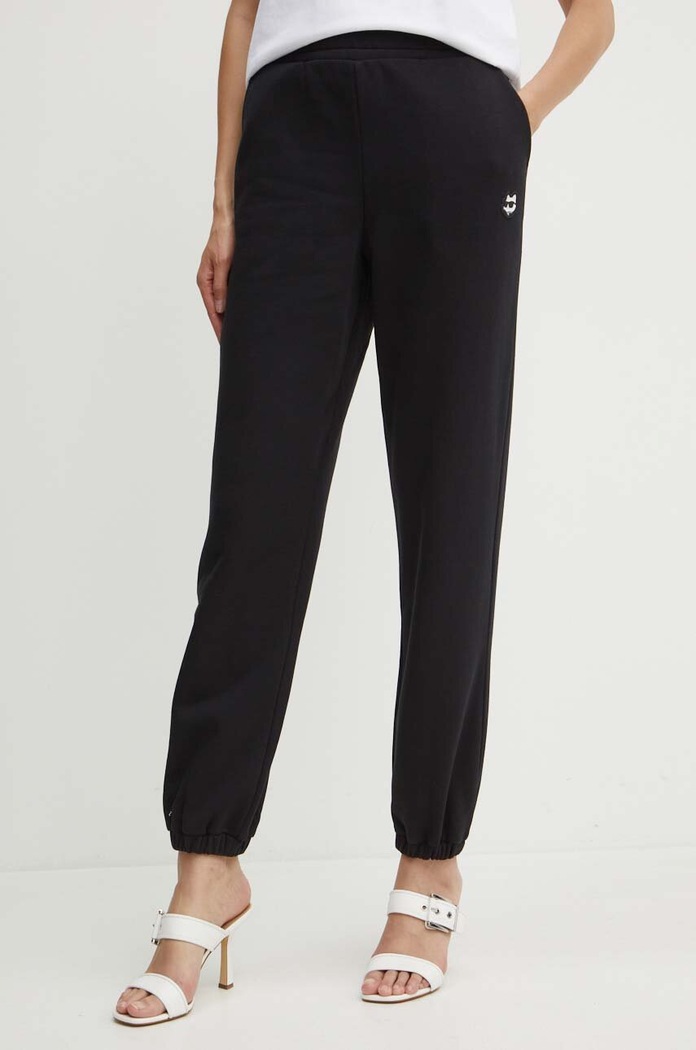 Karl Lagerfeld spodnie dresowe dzianina czarny 245W1054