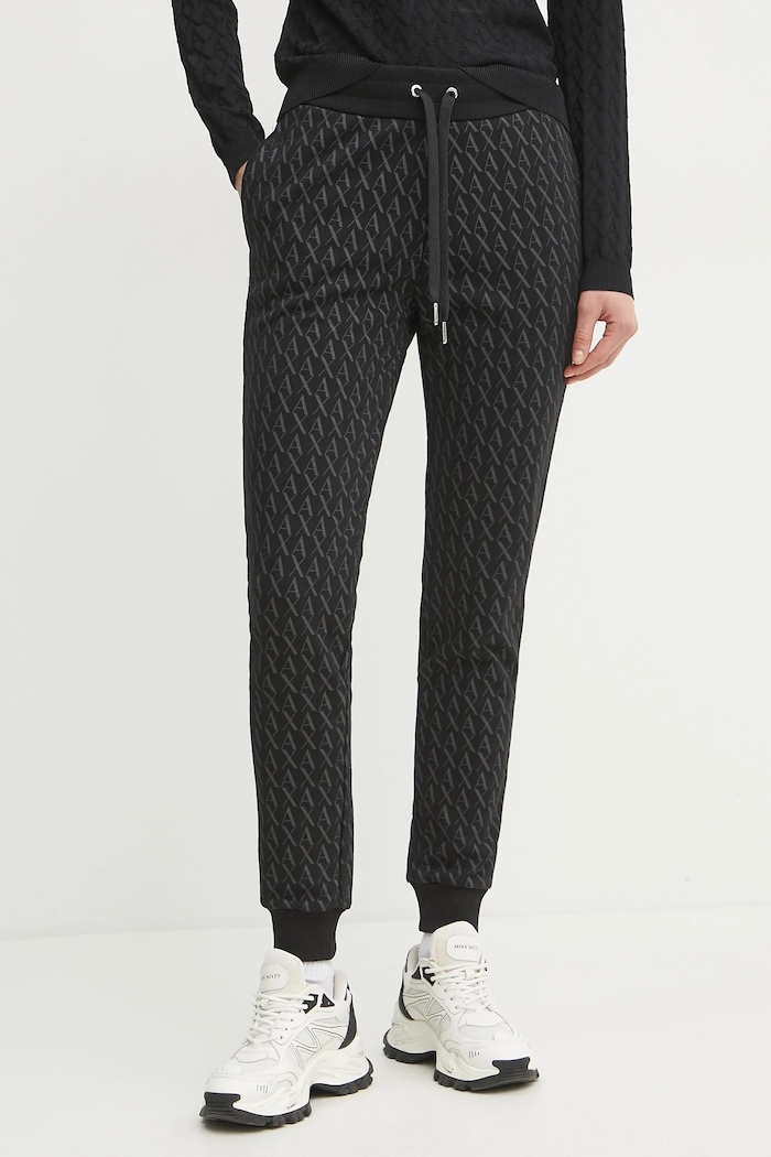 Armani Exchange pantaloni de trening tricotaj negru 8NYPLG.YJE5Z.NOS
