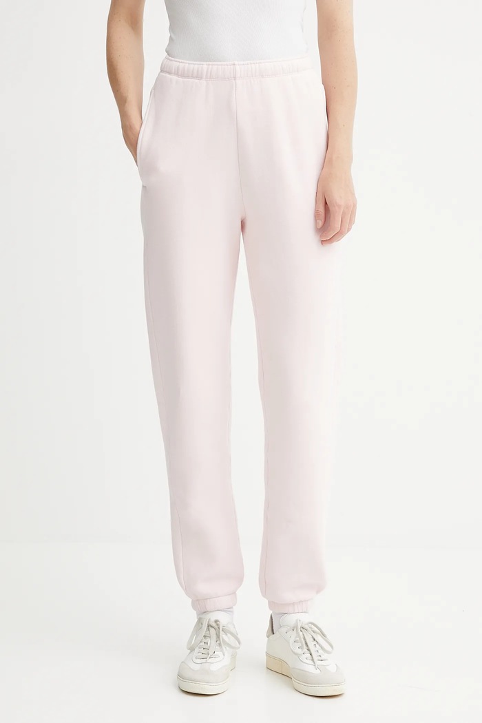 American Vintage pantaloni de trening tricotaj roz IZU05B