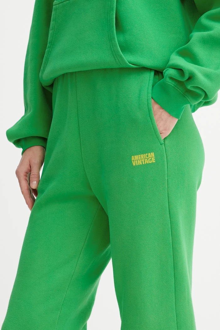 American Vintage pantaloni de trening verde IZU05B