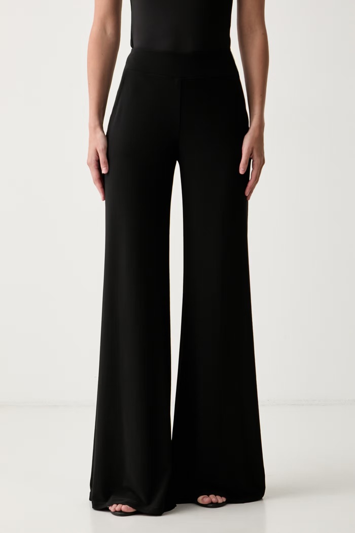 Joseph Ribkoff spodnie wide leg damskie czarny 161096CO
