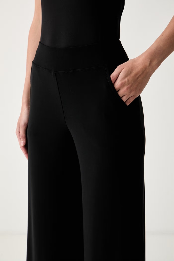 Joseph Ribkoff spodnie wide leg damskie czarny 161096CO